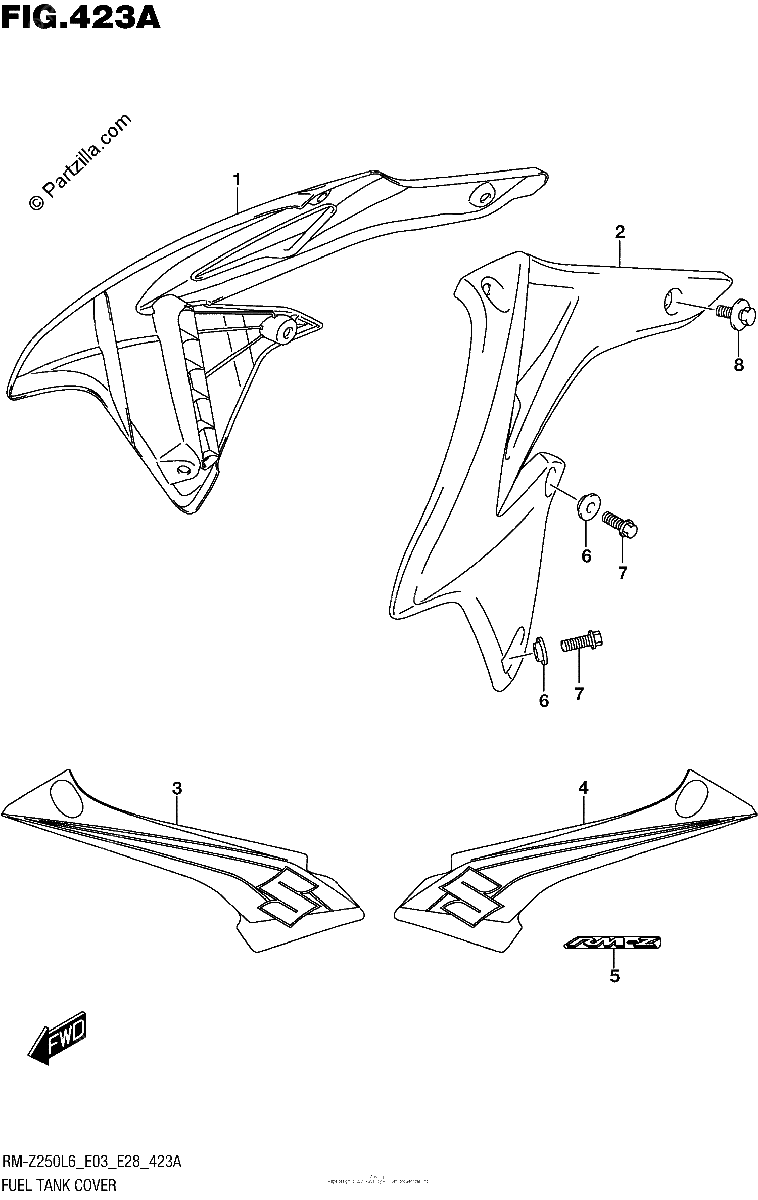Diagrama de FUEL TANK COVER