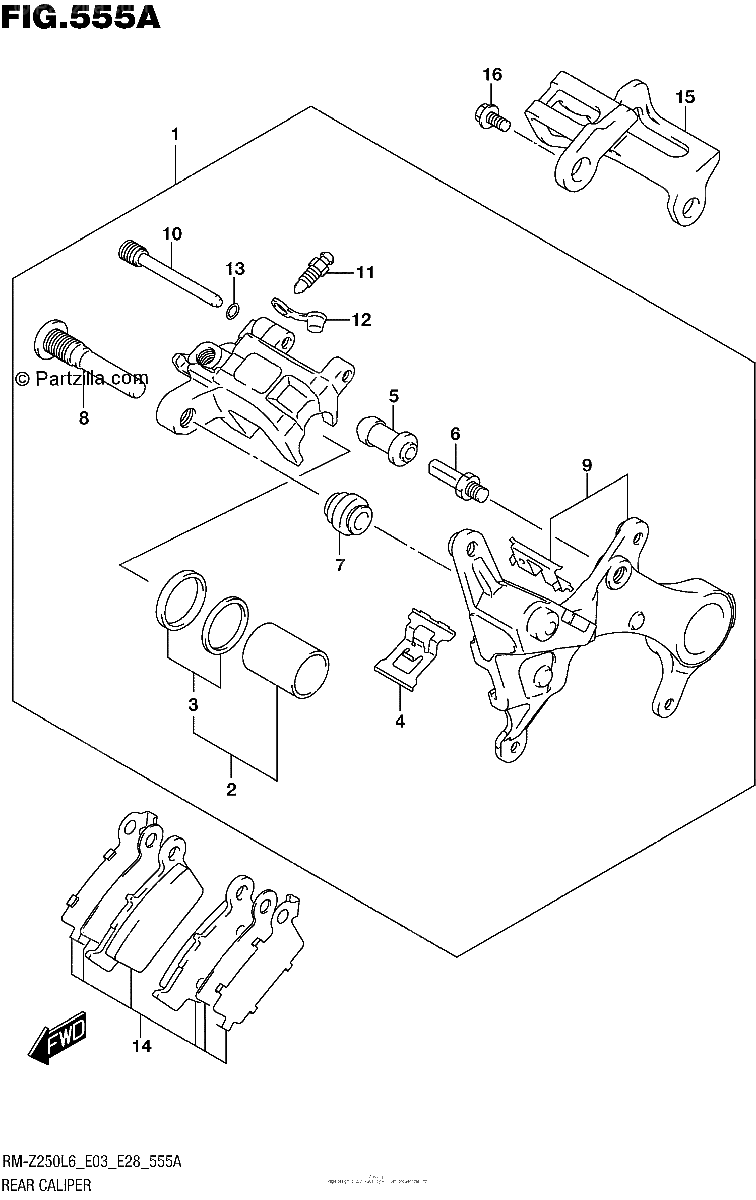 Diagrama de REAR CALIPER