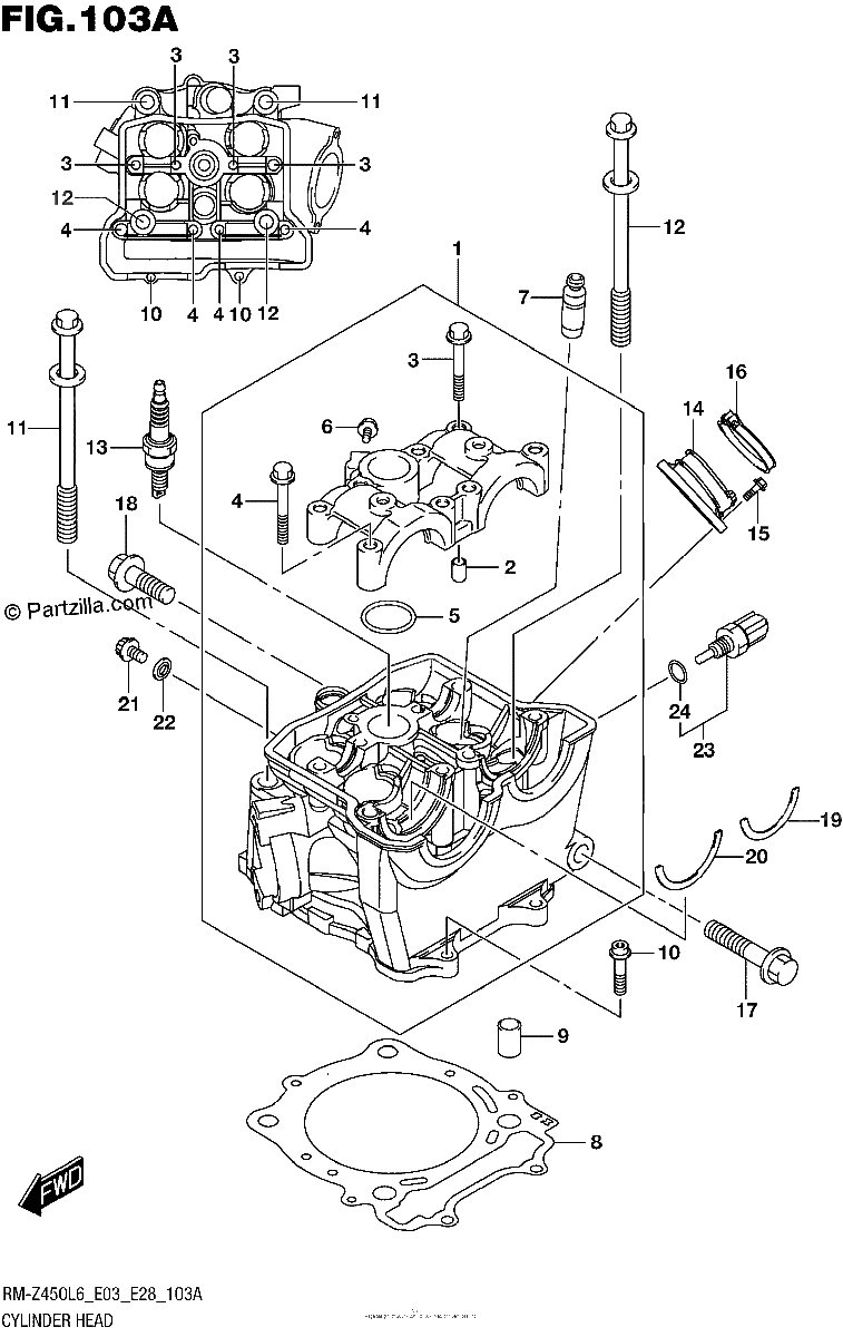 Diagrama de CYLINDER HEAD