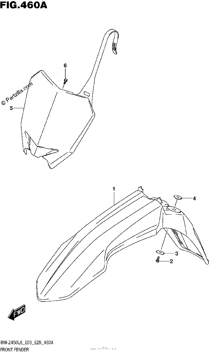 Diagrama de FRONT FENDER