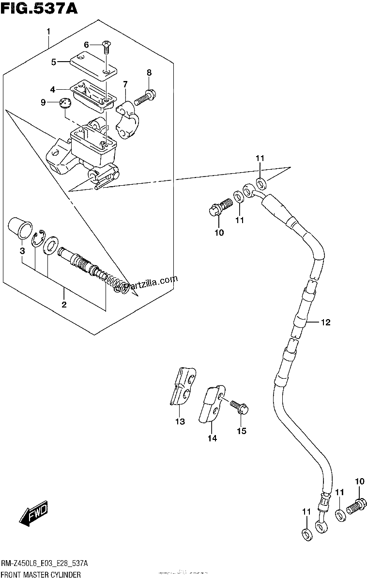 Diagrama de FRONT MASTER CYLINDER