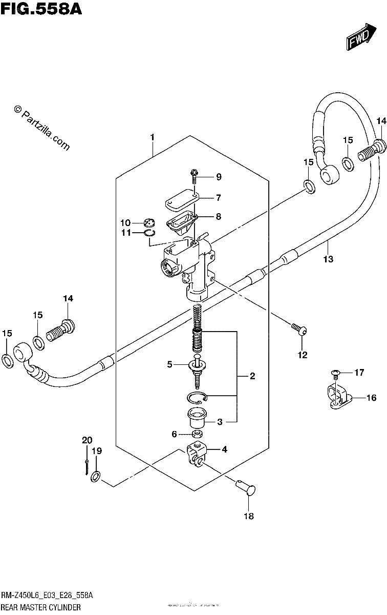 Diagrama de REAR MASTER CYLINDER