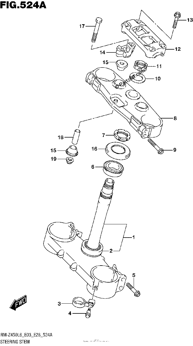 Diagrama de STEERING STEM