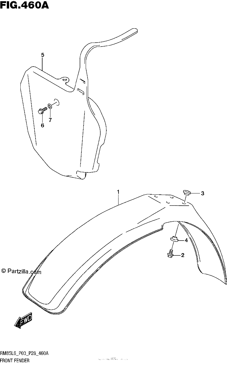 Diagrama de FRONT FENDER