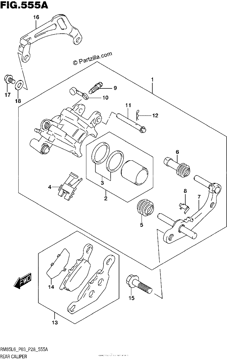 Diagrama de REAR CALIPER