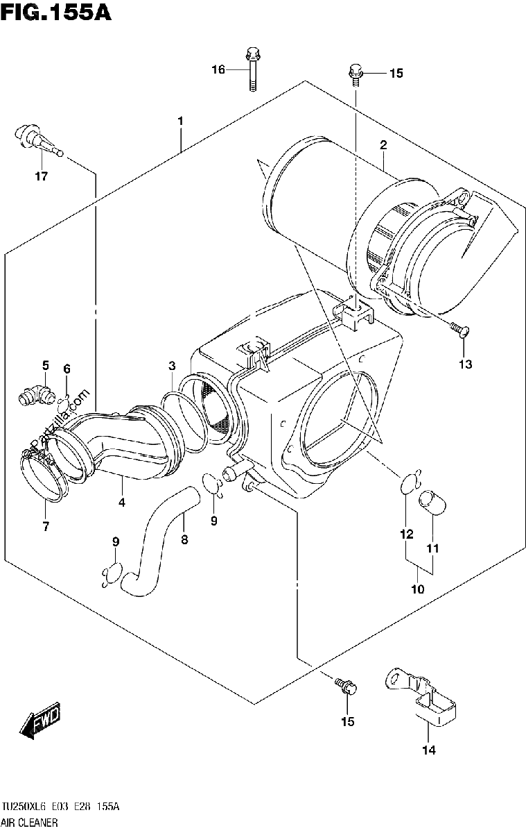 Diagrama de AIR CLEANER