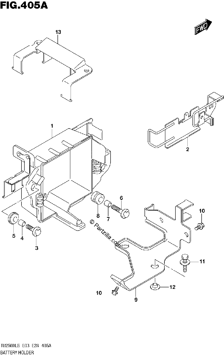 Diagrama de BATTERY HOLDER