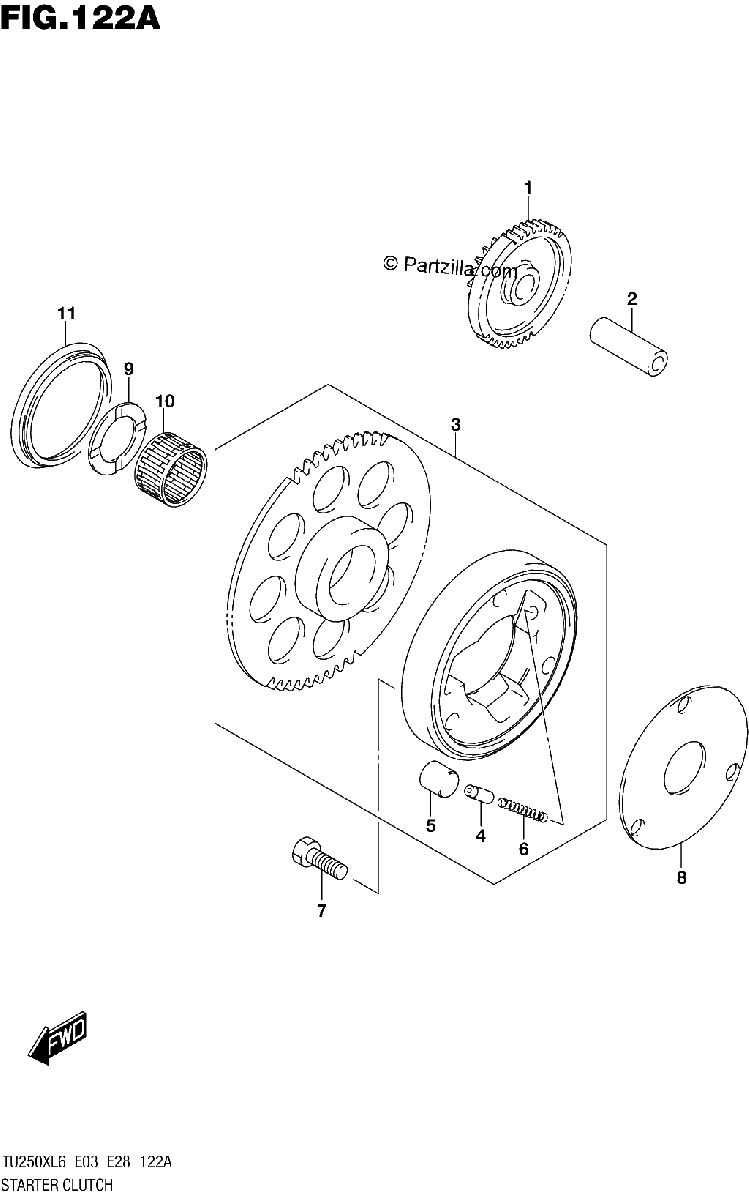 Diagrama de STARTER CLUTCH