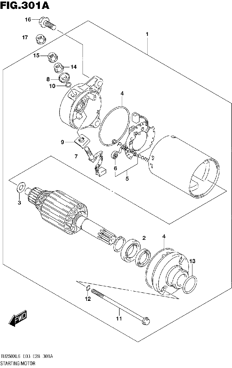 Diagrama de STARTING MOTOR