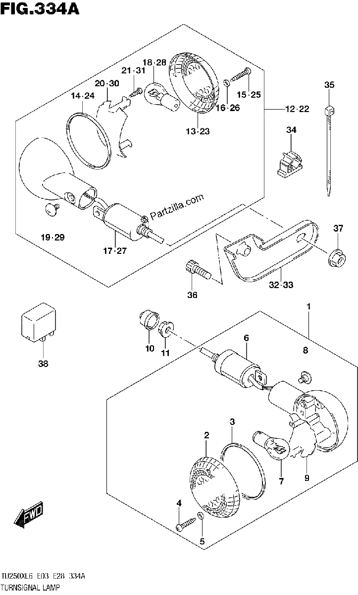 Diagrama de TURNSIGNAL LAMP