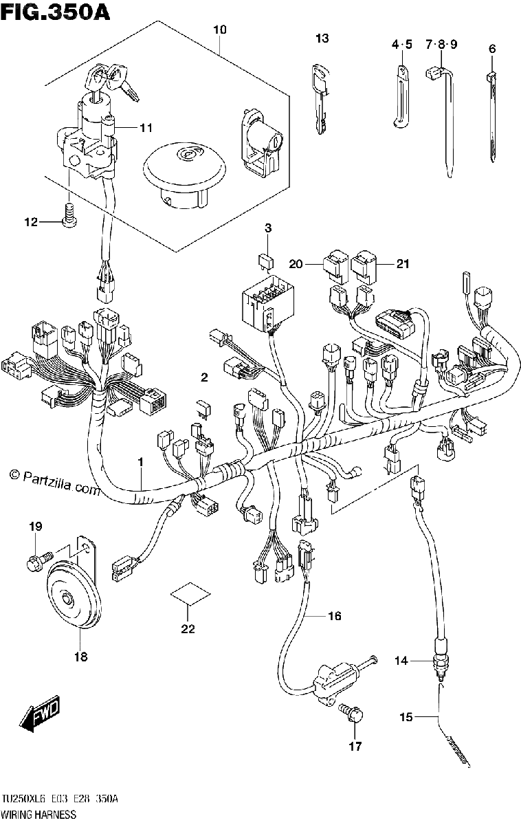 Diagrama de WIRING HARNESS