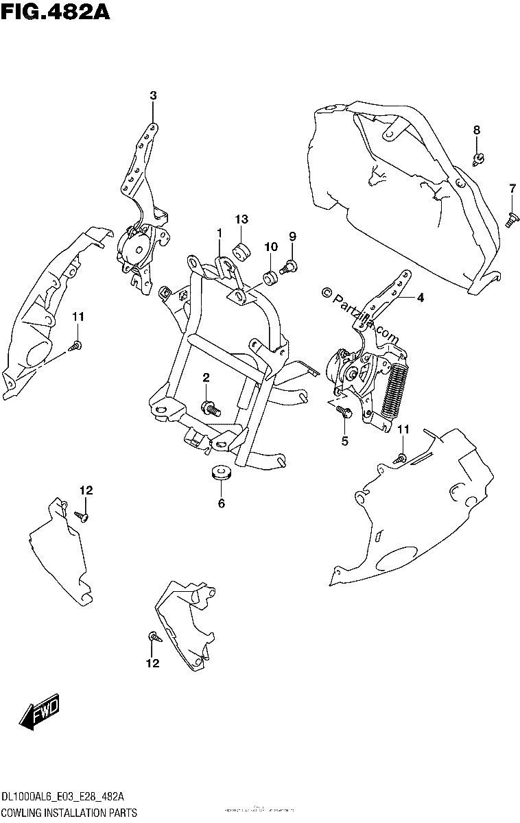 Diagrama de COWLING INSTALLATION PARTS