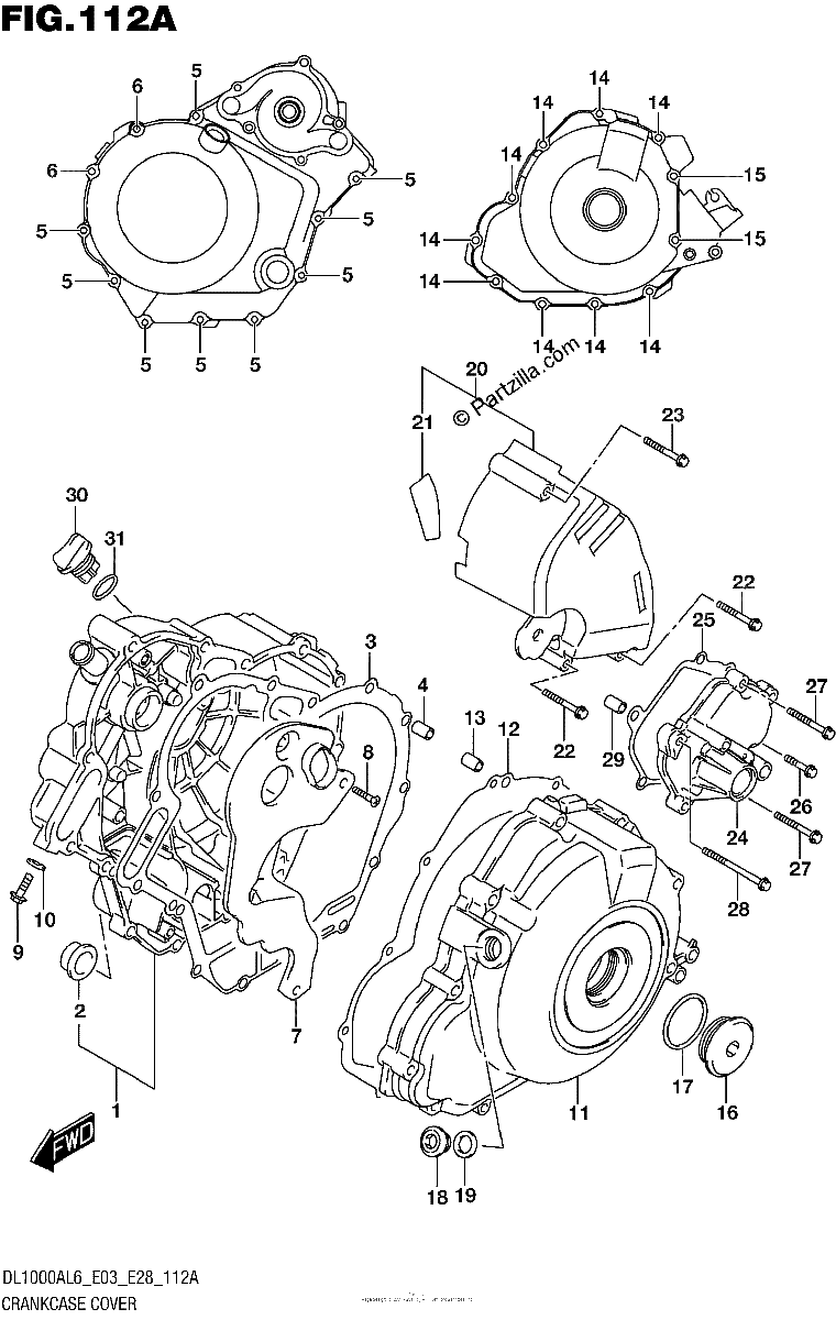 Diagrama de CRANKCASE COVER