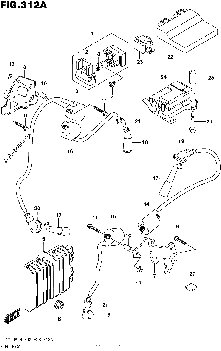 Diagrama de ELECTRICAL DL1000AL6 E03
