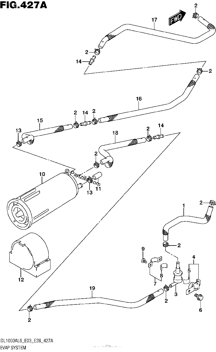 Diagrama de EVAP SYSTEM DL1000AL6 E33