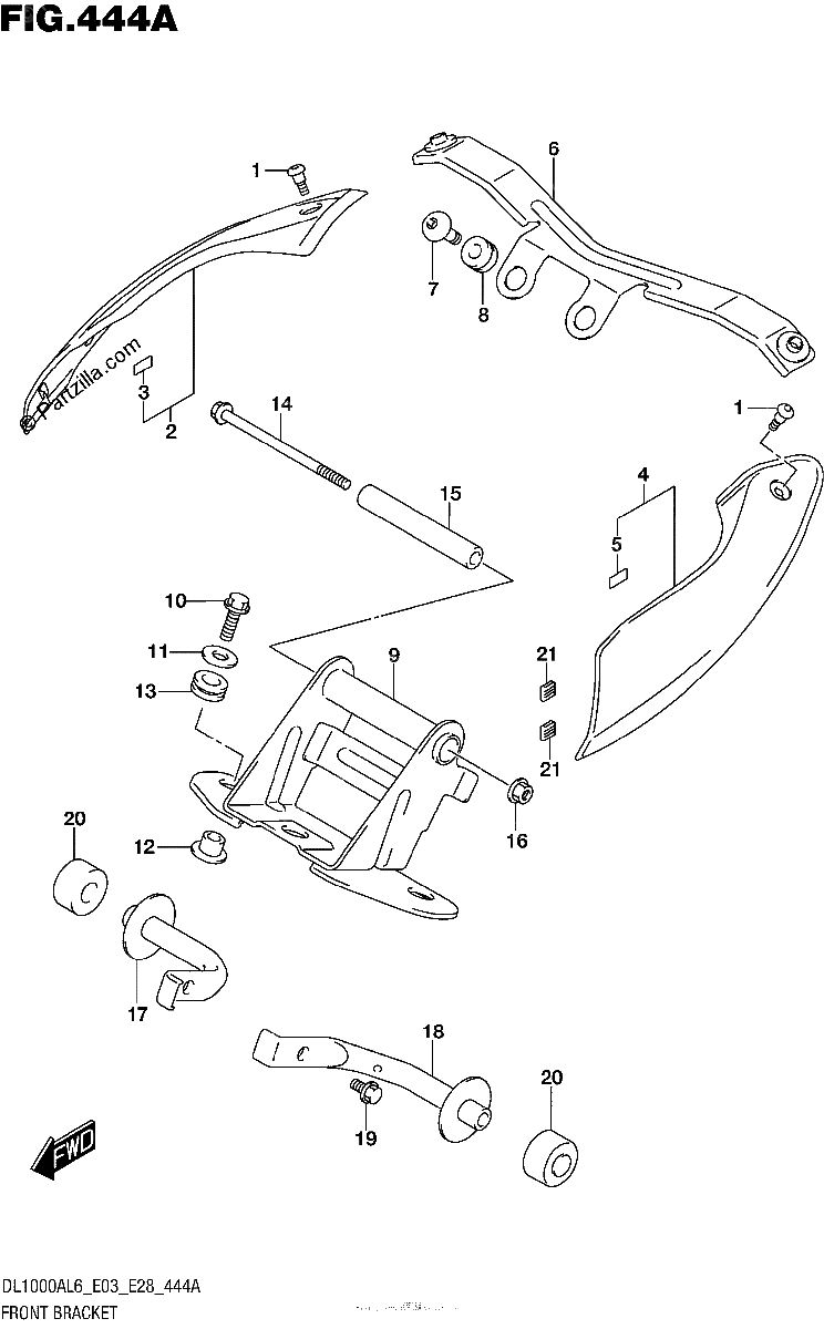 Diagrama de FRONT BRACKET