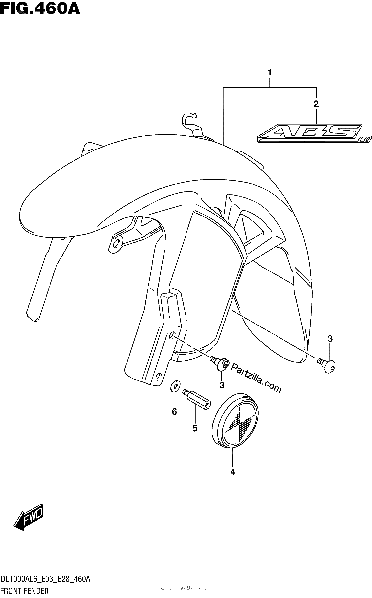 Diagrama de FRONT FENDER
