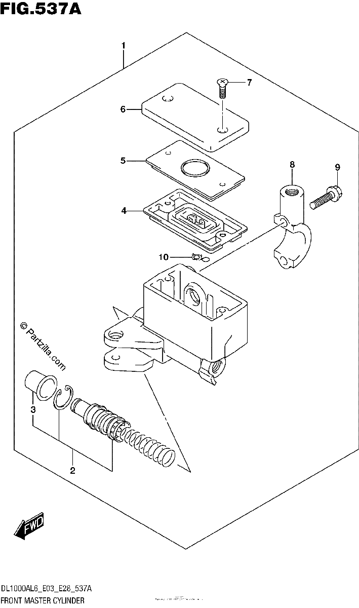 Diagrama de FRONT MASTER CYLINDER