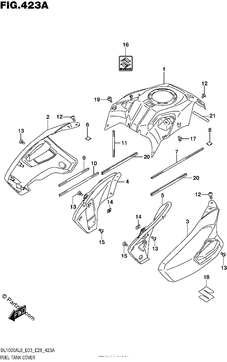 Diagrama de FUEL TANK COVER