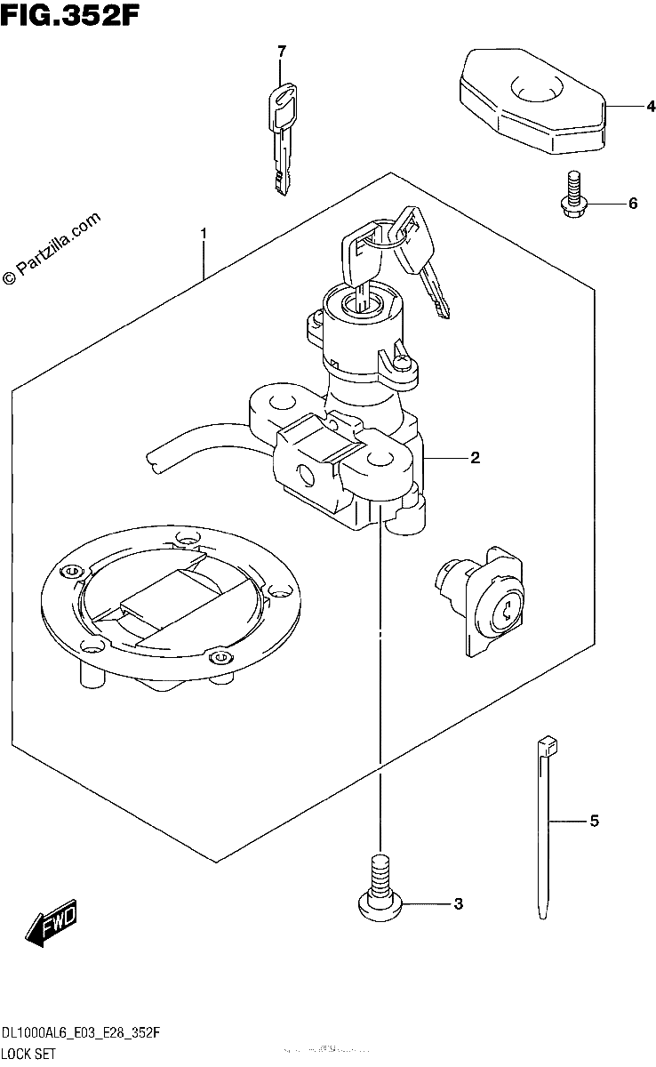 Diagrama de LOCK SET DL1000AL6 E33