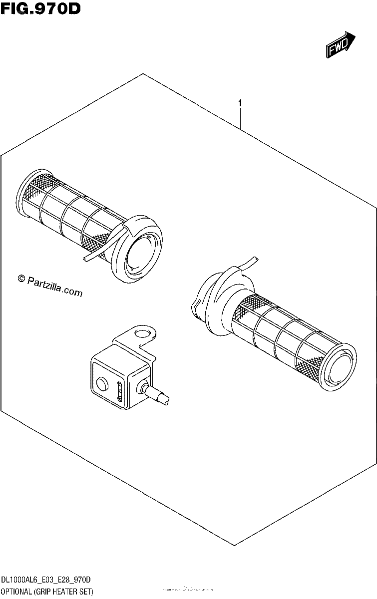 Diagrama de OPTIONAL GRIP HEATER SET