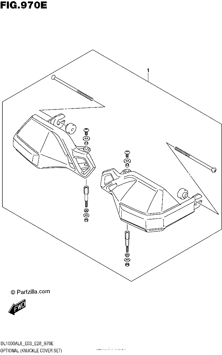 Diagrama de OPTIONAL KNUCKLE COVER SET