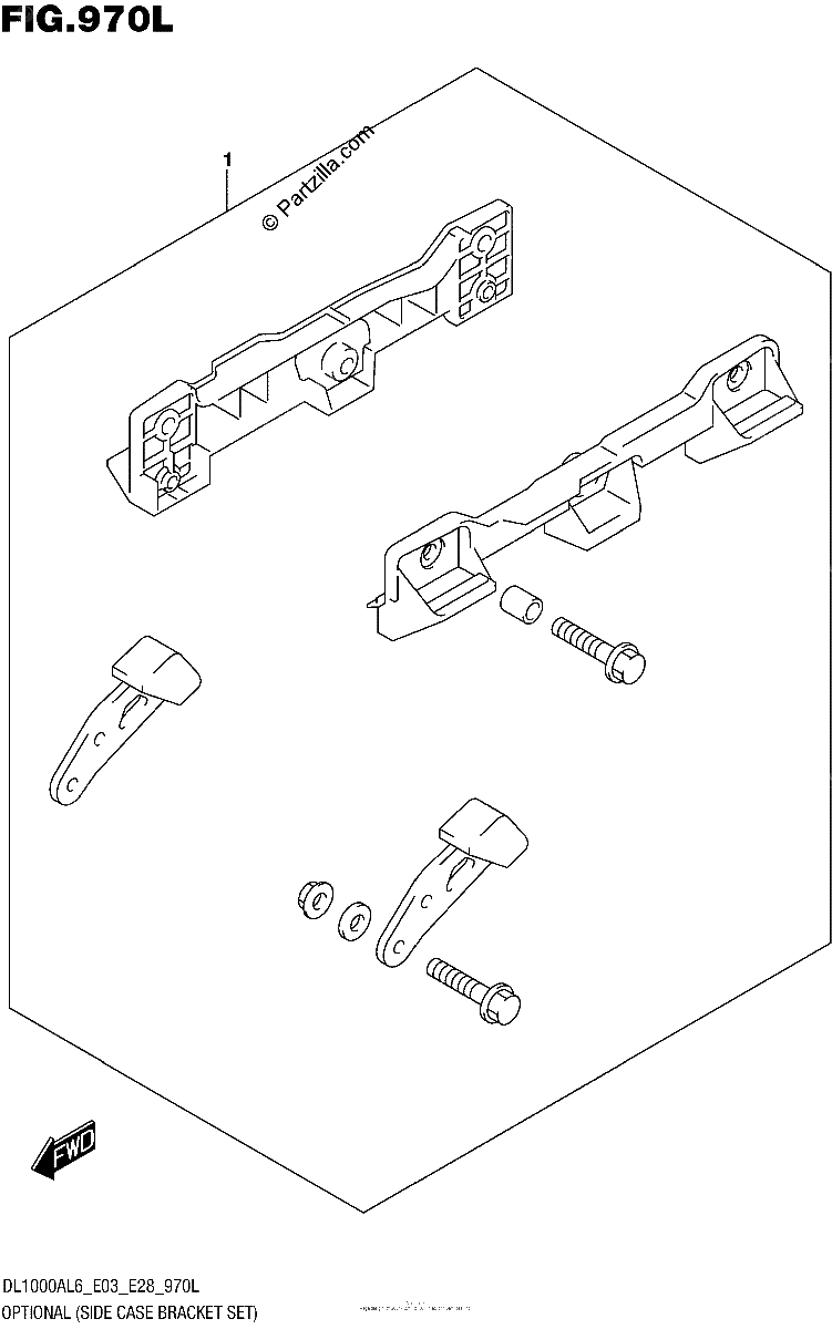 Diagrama de OPTIONAL SIDE CASE BRACKET SET