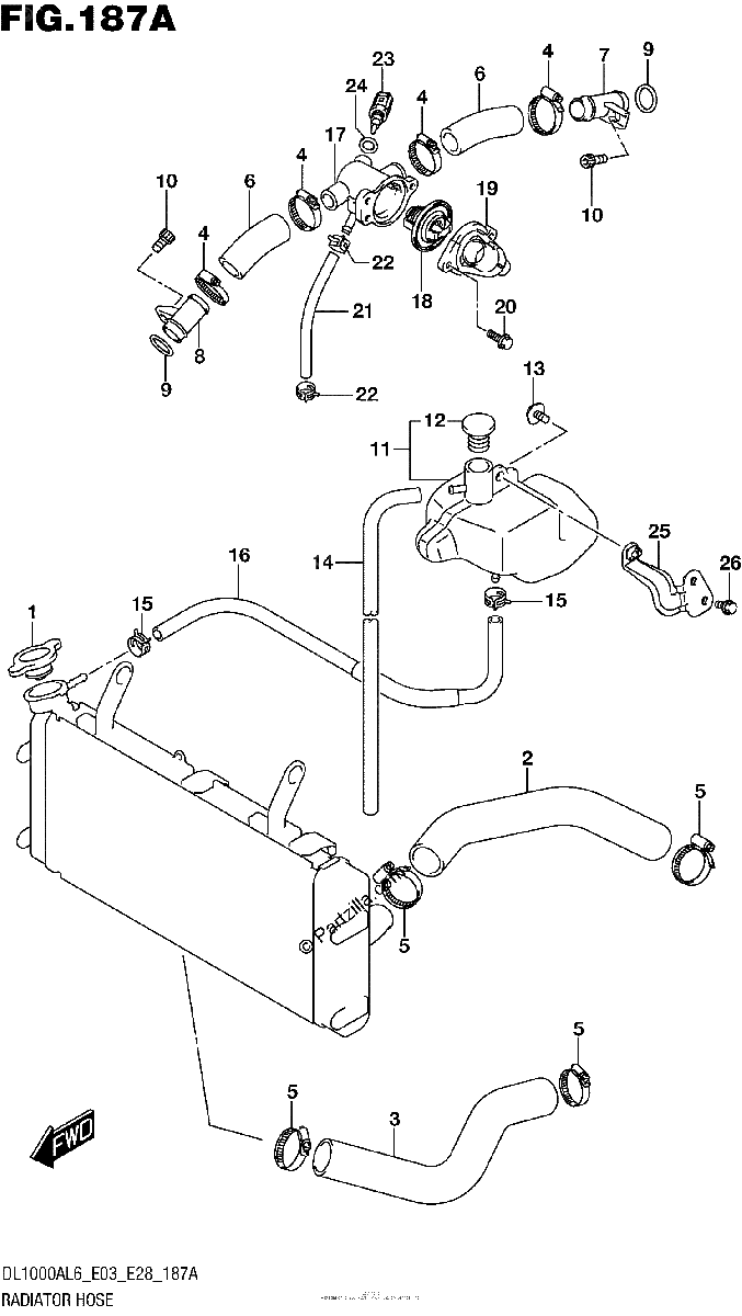Diagrama de RADIATOR HOSE