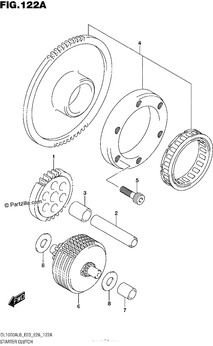 Diagrama de STARTER CLUTCH