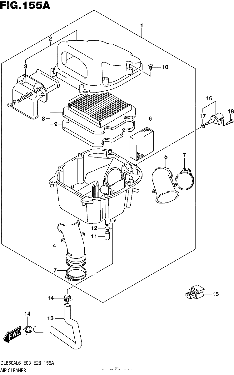 Diagrama de AIR CLEANER