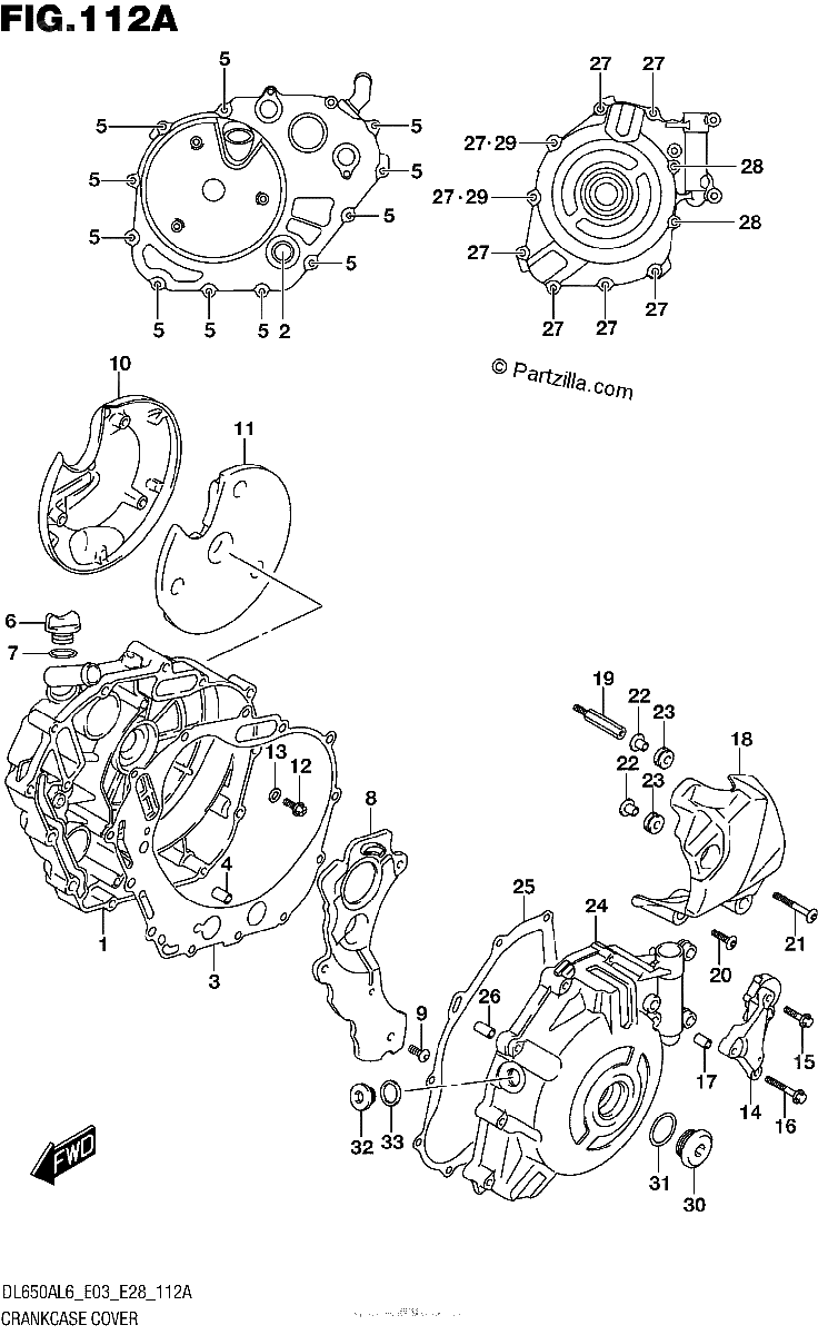 Diagrama de CRANKCASE COVER