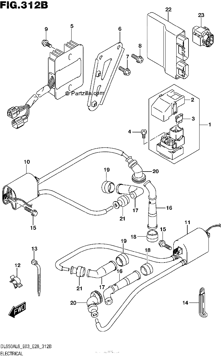 Diagrama de ELECTRICAL DL650AL6 E33