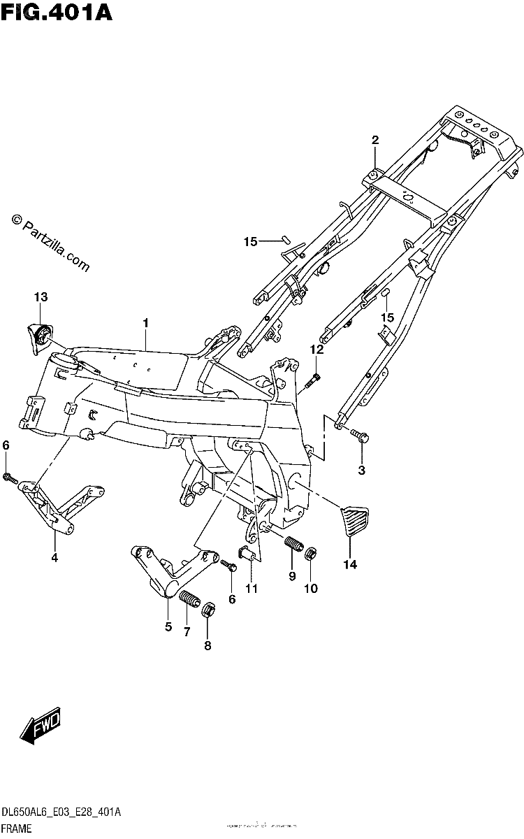 Diagrama de FRAME DL650AL6 E28