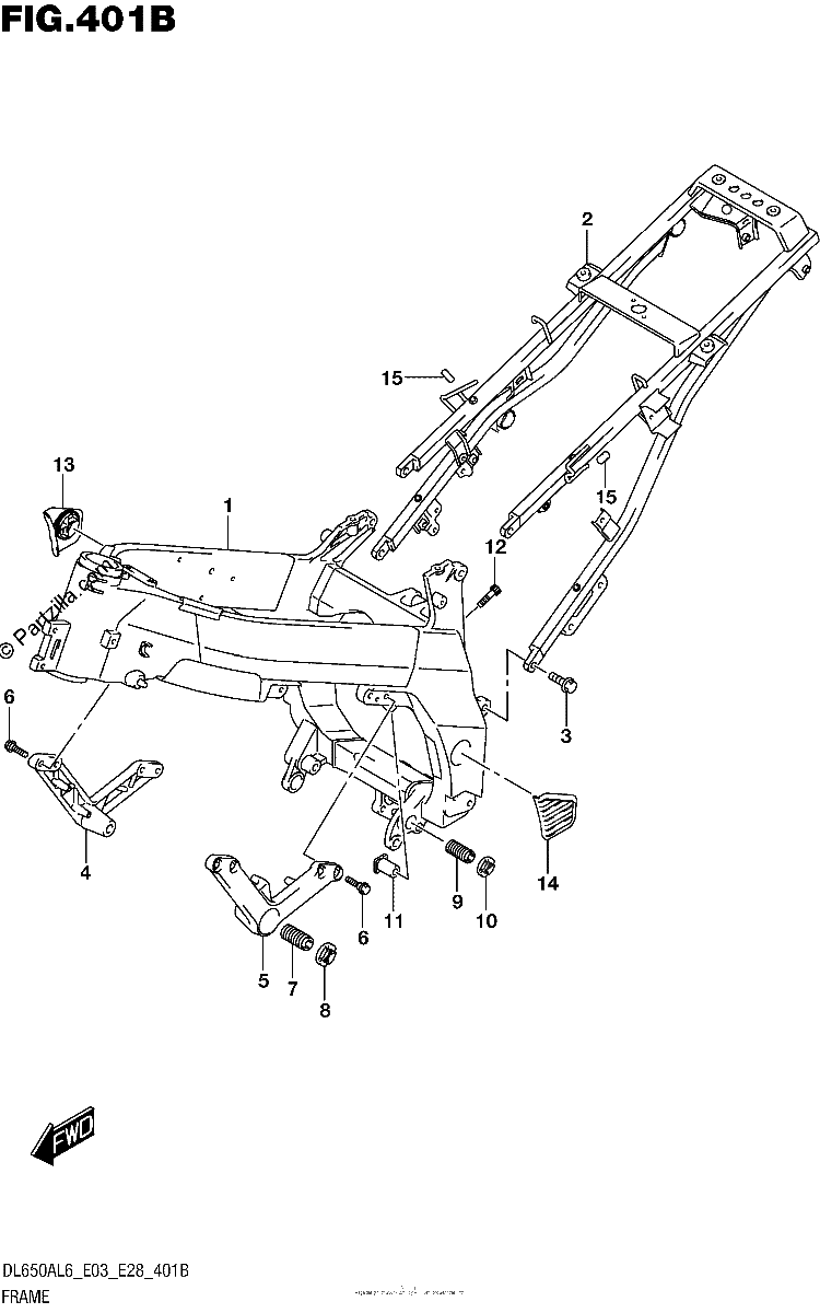 Diagrama de FRAME DL650AL6 E33
