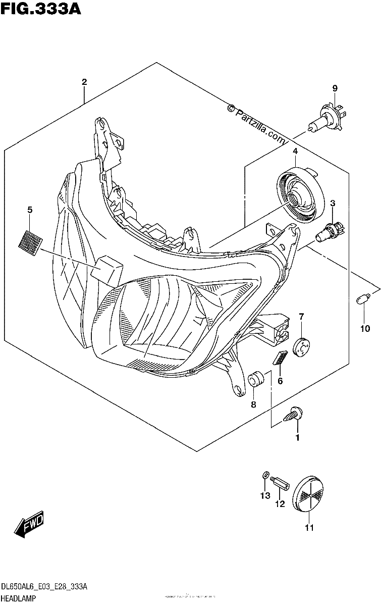 Diagrama de HEADLAMP