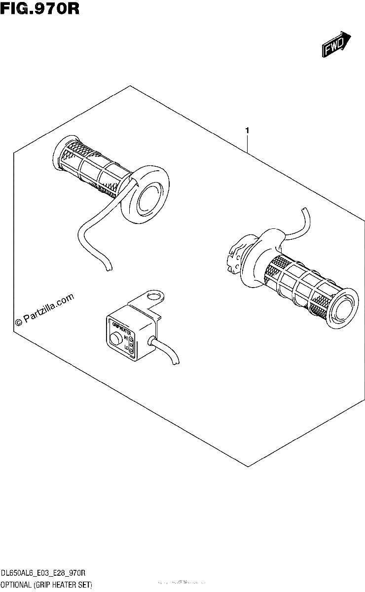 Diagrama de OPTIONAL GRIP HEATER SET