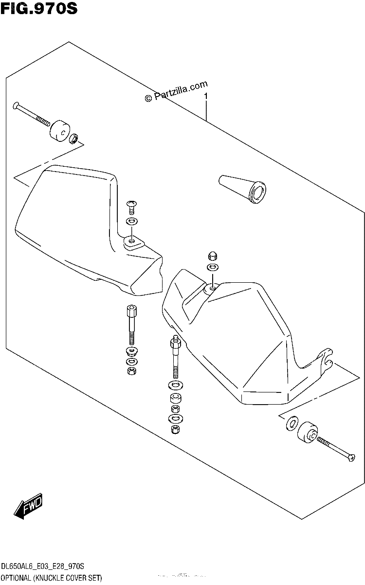 Diagrama de OPTIONAL KNUCKLE COVER SET