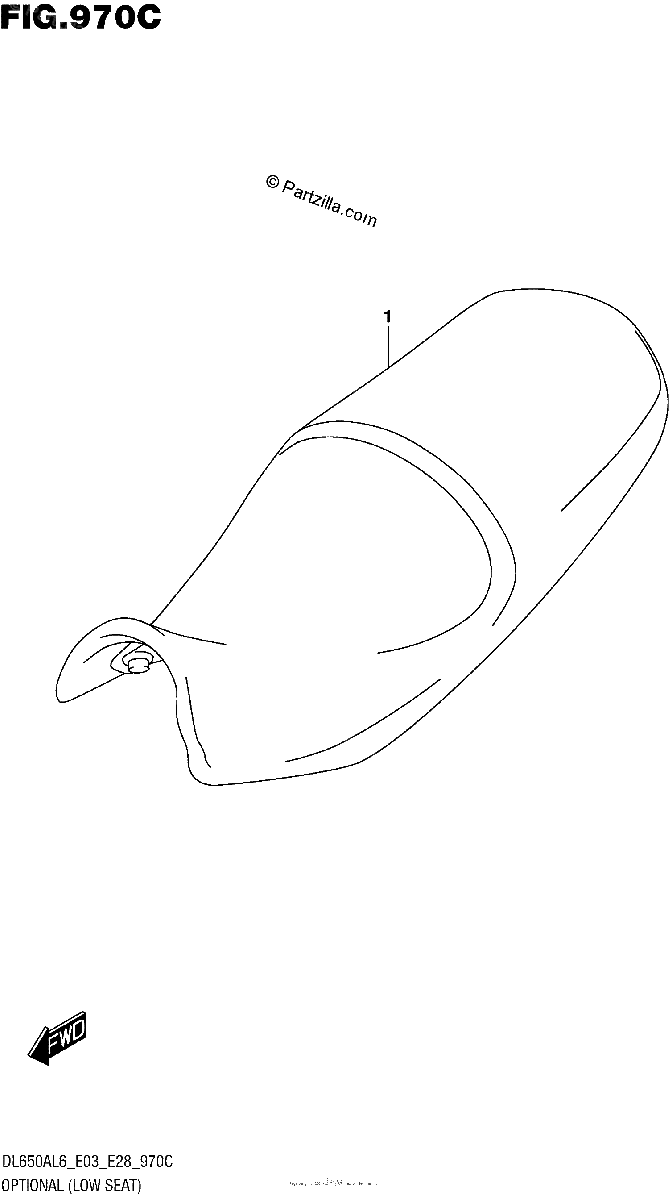 Diagrama de OPTIONAL LOW SEAT DL650AL6 E28