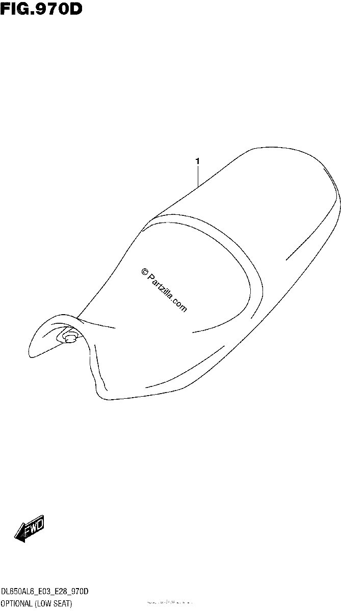 Diagrama de OPTIONAL LOW SEAT DL650AL6 E33