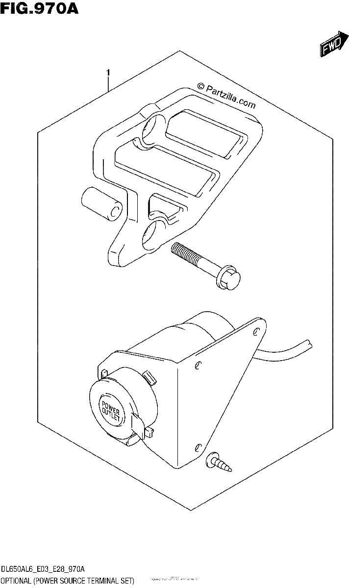 Diagrama de OPTIONAL POWER SOURCE TERMINAL SET