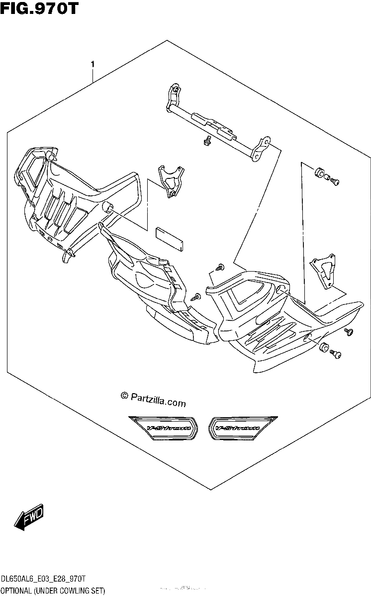 Diagrama de OPTIONAL UNDER COWLING SET