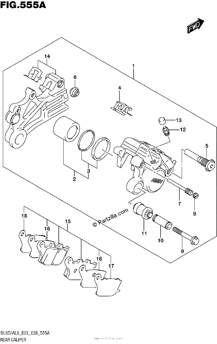 Diagrama de REAR CALIPER