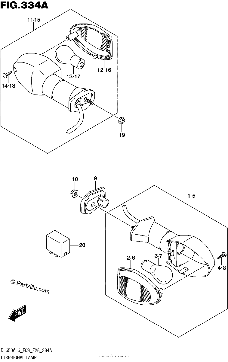 Diagrama de TURNSIGNAL LAMP
