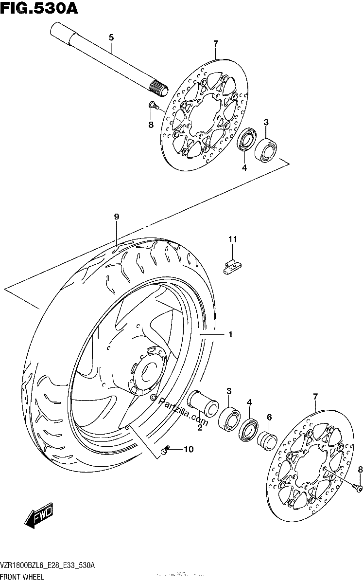 Diagrama de FRONT WHEEL