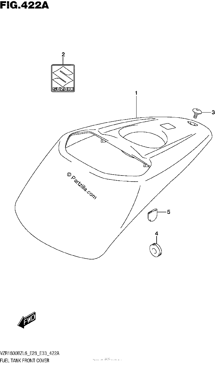 Diagrama de FUEL TANK FRONT COVER