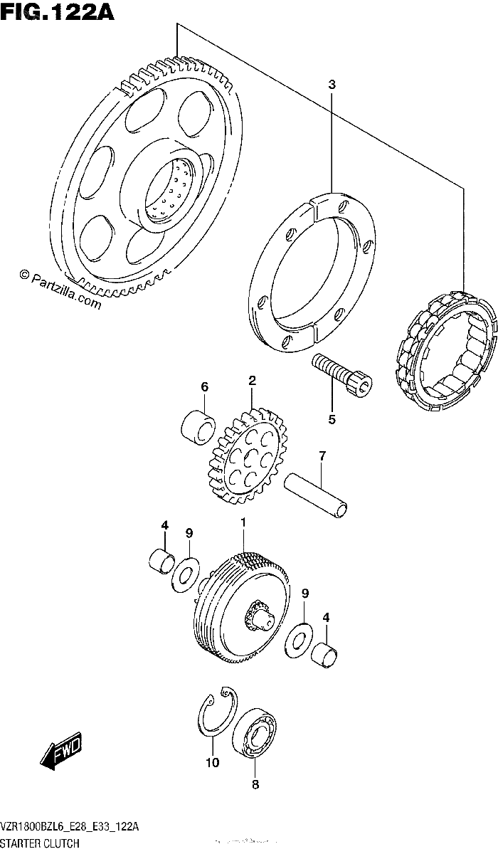 Diagrama de STARTER CLUTCH