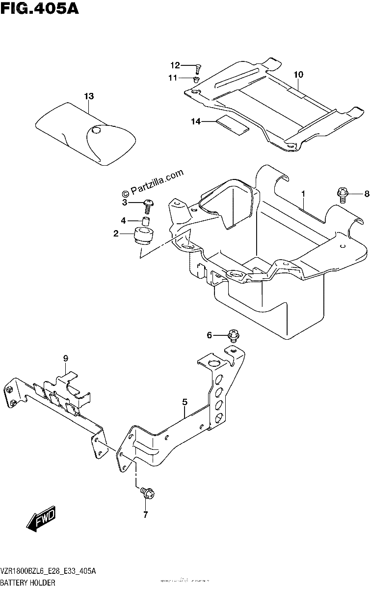 Diagrama de BATTERY HOLDER