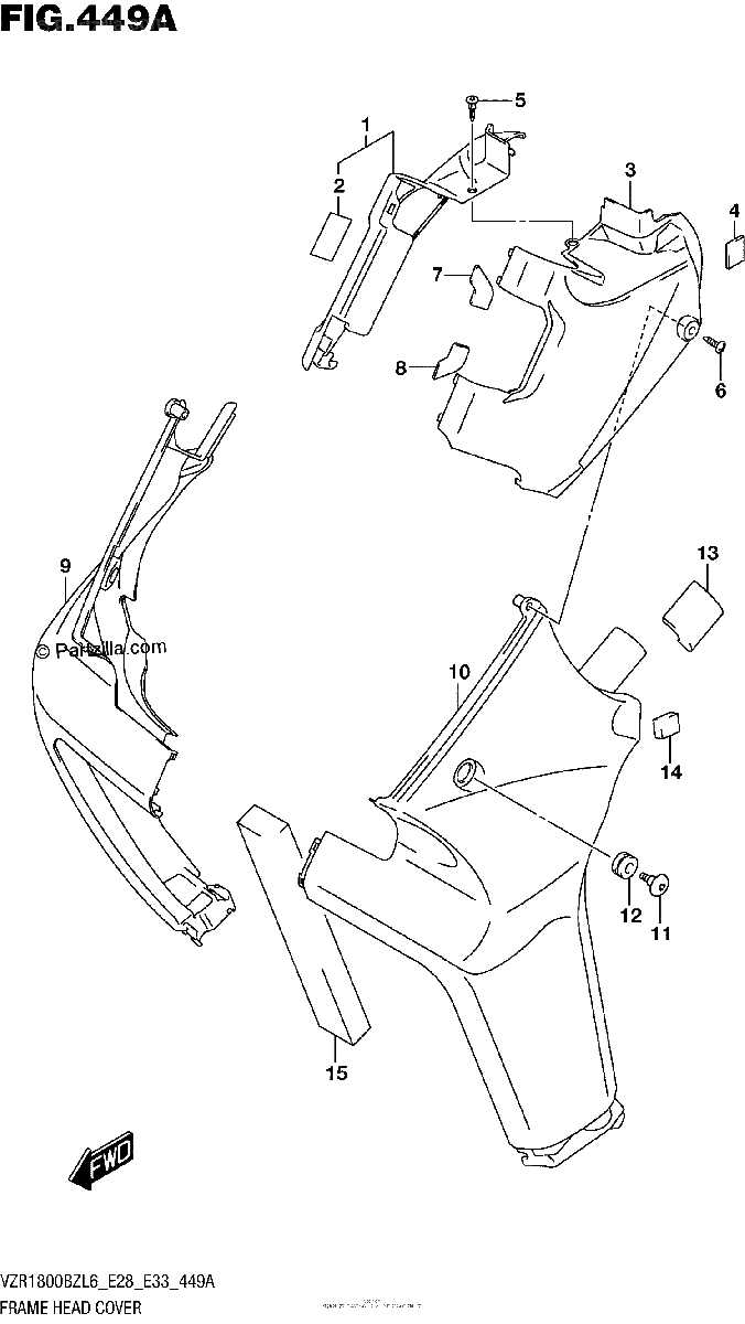 Diagrama de FRAME HEAD COVER