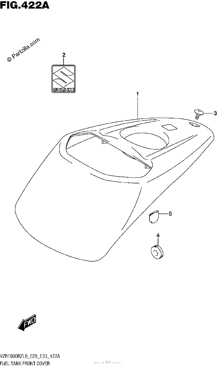 Diagrama de FUEL TANK FRONT COVER