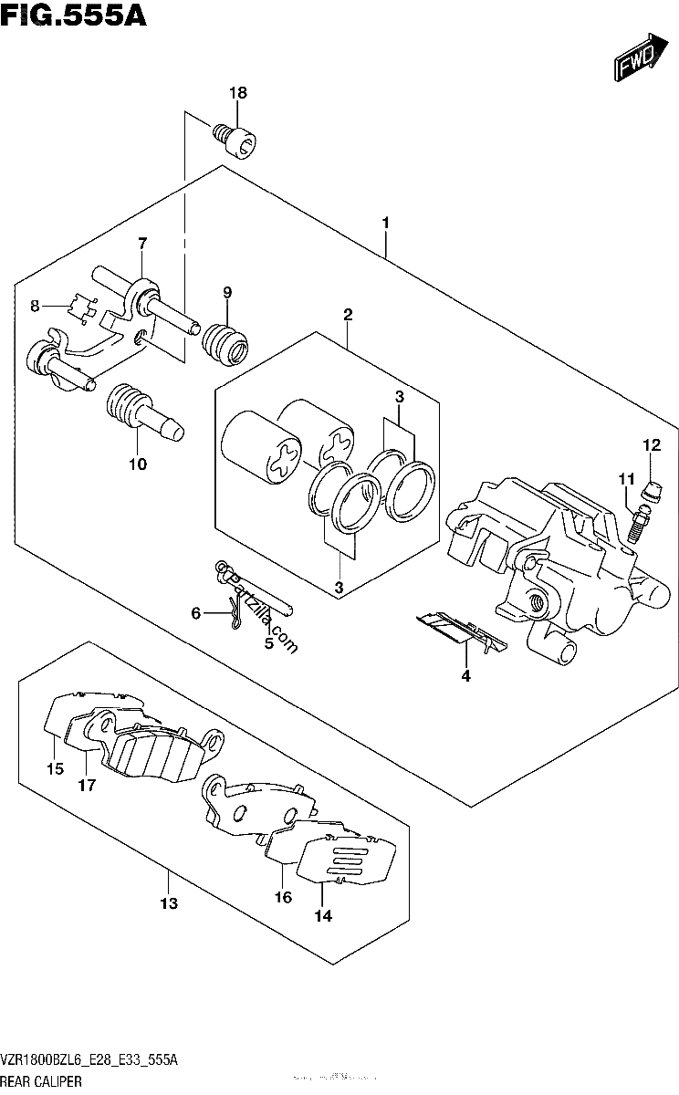 Diagrama de REAR CALIPER